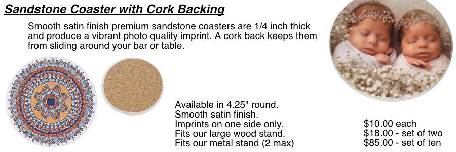 sandstone coaster printing imprint sandstone coaster print coasters