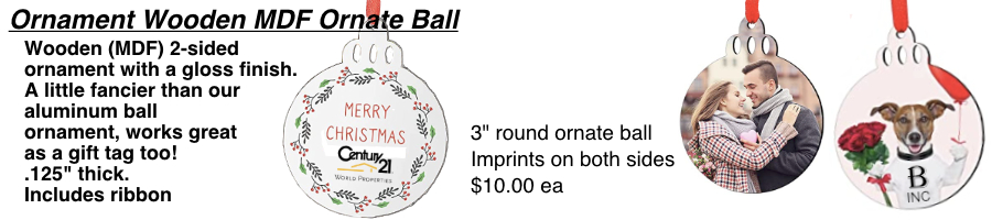 holiday ornament printing imprint holiday ornaments